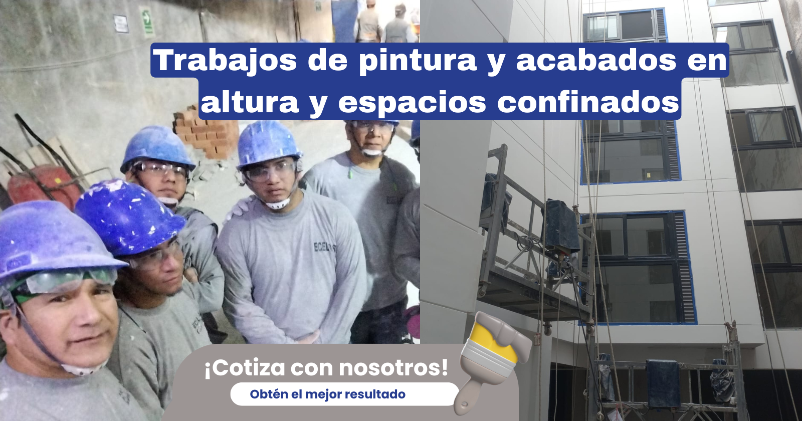Trabajos de pintura y acabados en altura y espacios confinados